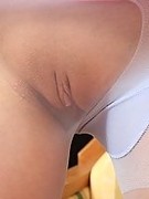 Masturbation through pantyhose