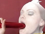 Horny Samantha gets nylon all over her sexy body