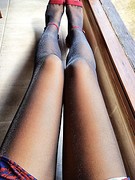 Amateur model legs in pantyhose #2