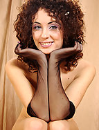 darkhaired beauty in pantyhose