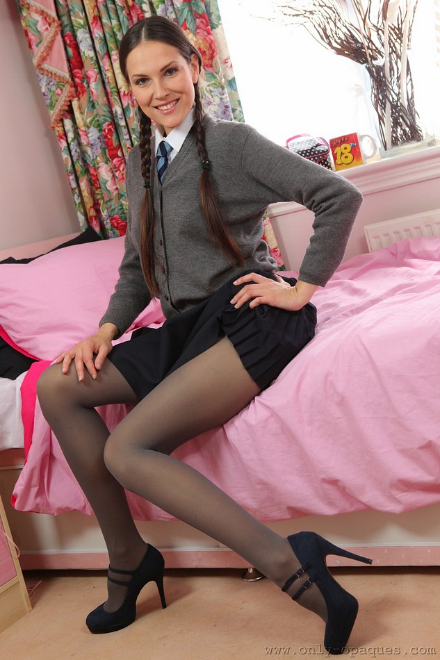 Teen secretary opaque tights